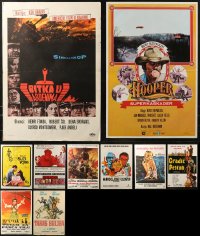 7f0561 LOT OF 14 FORMERLY FOLDED YUGOSLAVIAN POSTERS 1960s-1970s a variety of cool movie images!