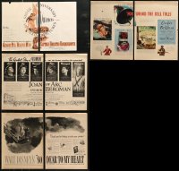 7f0093 LOT OF 4 FILM ADS FROM MOVIE MAGAZINES 1943-1951 cool different images on 2-page spreads!