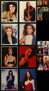7f0516 LOT OF 29 MOSTLY 1980S FEMALE STARS COLOR 8X10 REPRO PHOTOS 1980s sexy portraits!