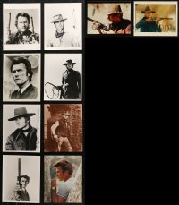 7f0520 LOT OF 18 CLINT EASTWOOD COLOR AND BLACK & WHITE 8X10 REPRO PHOTOS 1980s great images!
