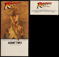 7f0498 LOT OF 22 RAIDERS OF THE LOST ARK SNEAK PREVIEW TICKETS 1981 great Richard Amsel art!