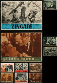 7f0393 LOT OF 11 UNFOLDED 9X13 ITALIAN PHOTOBUSTAS 1940s-1950s scenes from a variety of movies!