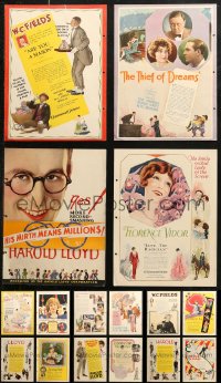 7f0054 LOT OF 8 PARAMOUNT CAMPAIGN BOOK PAGES 1920s W.C. Fields, Harold Lloyd & more, rare!