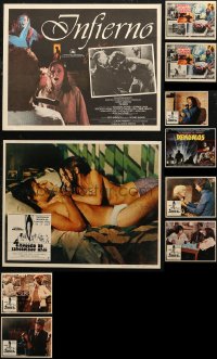 7f0010 LOT OF 10 DARIO ARGENTO MEXICAN LOBBY CARDS 1970s-1980s from four of his horror movies!