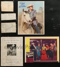 7f0431 LOT OF 6 SIGNED MISCELLANEOUS ITEMS 1930s-1970s Dale Robertson, Patricia Morison & more!