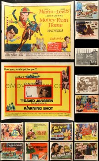 7f0614 LOT OF 15 MOSTLY UNFOLDED HALF-SHEETS 1940s-1960s great images from a variety of movies!
