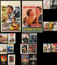 7f0551 LOT OF 20 FORMERLY FOLDED BELGIAN AND FRENCH POSTERS 1950s-1990s a variety of movie images!