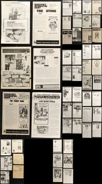 7f0013 LOT OF 52 UNCUT AUSTRALIAN PRESS SHEETS 1960s-1970s advertising a variety of movies!