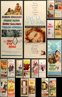 7f0617 LOT OF 19 UNFOLDED INSERTS 1950s-1970s great images from a variety of different movies!