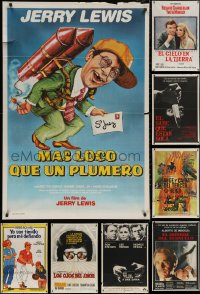 7f0121 LOT OF 12 FOLDED ARGENTINEAN POSTERS 1960s-1980s great images from a variety of movies!