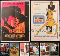 7f0563 LOT OF 12 FORMERLY FOLDED YUGOSLAVIAN POSTERS 1960s-1980s a variety of cool movie images!
