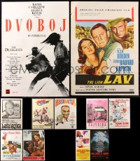 7f0564 LOT OF 11 FORMERLY FOLDED YUGOSLAVIAN POSTERS 1950s-1980s a variety of cool movie images!