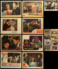 7f0281 LOT OF 17 LOBBY CARDS 1930s-1960s great scenes from a variety of different movies!