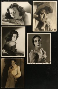 7f0451 LOT OF 5 11X14 STILLS 1920s-1940s great portraits of top stars including Hedy Lamarr!