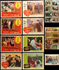 7f0278 LOT OF 25 LOBBY CARDS 1940s-1960s incomplete sets from a variety of different movies!