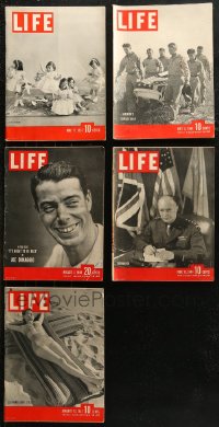 7f0368 LOT OF 5 1930S-40S LIFE MAGAZINES 1930s-1940s lots of articles from the World War II era!