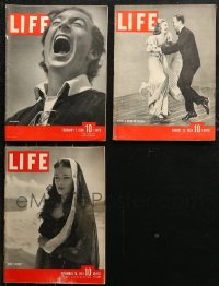 7f0374 LOT OF 3 LATE 1930S MOVIE STAR COVER LIFE MAGAZINES 1930s Gary Cooper, Astaire & Rogers!