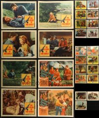 7f0277 LOT OF 27 LOBBY CARDS 1950s-1960s incomplete sets from a variety of different movies!