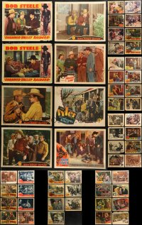 7f0270 LOT OF 55 COWBOY WESTERN LOBBY CARDS 1920s-1940s incomplete sets from several movies!
