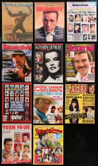 7f0351 LOT OF 11 MAGAZINES 1960s-1990s Movie People, Bogart, Katharine Hepburn, Modern Screen!