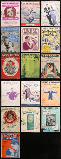 7f0395 LOT OF 16 SHEET MUSIC 1920s-1940s great songs from a variety of movies & more!