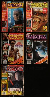 7f0367 LOT OF 5 FANGORIA MOVIE MAGAZINES 1983-1988 filled with great horror images & articles!
