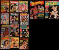7f0345 LOT OF 14 WRESTLING MAGAZINES 1980s-1990s filled with great images & articles!