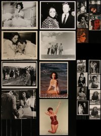 7f0500 LOT OF 21 ELIZABETH TAYLOR MISCELLANEOUS ITEMS 1950s-1970s great portraits of the star!