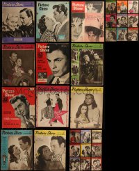 7f0339 LOT OF 29 PICTURE SHOW ENGLISH MOVIE MAGAZINES 1950s filled with great images & articles!