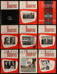7f0330 LOT OF 13 BOX OFFICE 1966 EXHIBITOR MAGAZINES 1966 images & articles for theater owners!