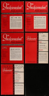 7f0336 LOT OF 5 INDEPENDENT FILM JOURNAL EXHIBITOR MAGAZINES 1965-1967 for theater owners!