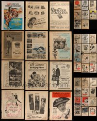 7f0087 LOT OF 44 FILM ADS FROM MOVIE MAGAZINES 1940s-1950s a variety of different images!