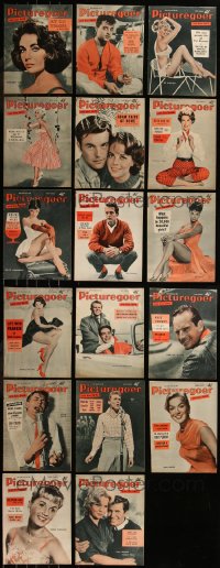 7f0343 LOT OF 18 PICTUREGOER 1960 ENGLISH MOVIE MAGAZINES 1960 filled with great images & articles!