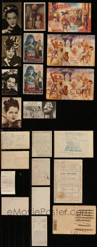 7f0503 LOT OF 11 MARIA MONTEZ SPANISH HERALDS AND OTHER ITEMS 1940s a variety of great images!