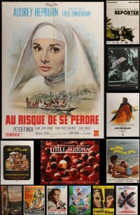 7f0603 LOT OF 14 FORMERLY FOLDED 23X32 FRENCH POSTERS 1960s-2000s a variety of movie images!
