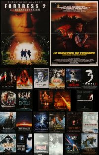 7f0596 LOT OF 27 FORMERLY FOLDED 15X21 FRENCH POSTERS 1980s-2010s a variety of cool movie images!
