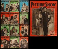 7f0346 LOT OF 13 PICTURE SHOW 1941 ENGLISH MOVIE MAGAZINES 1941 filled with cool images & articles!