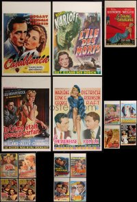 7f0681 LOT OF 17 UNFOLDED BELGIAN REPRODUCTION POSTERS 1990s a variety of classic movie images!