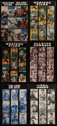 7f0025 LOT OF 6 UNFOLDED COWBOY WESTERN ARCADE CARD 12.5X18.5 SPECIAL POSTERS 1940s-1950s cool!