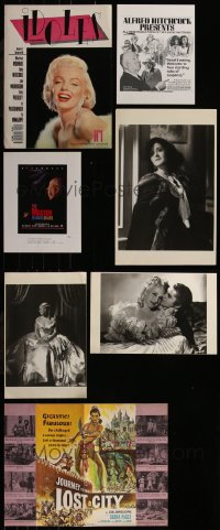 7f0036 LOT OF 11 BOOK PAGES AND MISCELLANEOUS ITEMS 1930s-1980s a variety of great movie images!
