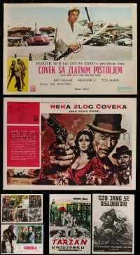 7f0567 LOT OF 6 MOSTLY FORMERLY FOLDED YUGOSLAVIAN POSTERS 1960s-1970s a variety of movie images!