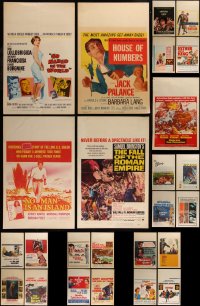7f0016 LOT OF 25 WINDOW CARDS 1950s-1970s great images from a variety of different movies!