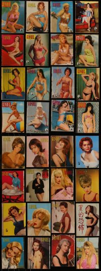 7f0344 LOT OF 16 GONDEL 1960-66 GERMAN MAGAZINES 1960-1966 sexy women pictured on every cover!