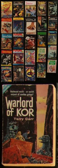 7f0340 LOT OF 26 1950S-70S U.S., U.K., AND AUSTRALIAN SCI-FI PULPS, MAGAZINES, AND PAPERBACK BOOKS 1950s-1970s