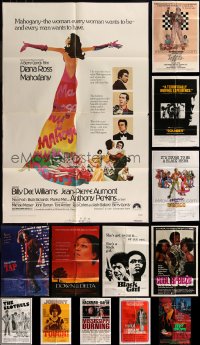 7f0219 LOT OF 13 FOLDED 1970S-90S BLACK/URBAN THEME ONE-SHEETS 1970s-1990s cool movie images!