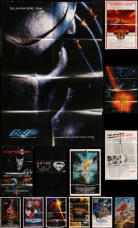 7f0218 LOT OF 13 FOLDED 1970S-90S SCI-FI ONE-SHEETS 1970s-1990s cool movie images!