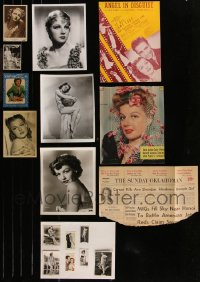 7f0412 LOT OF 11 ANN SHERIDAN MISCELLANEOUS ITEMS 1930s-1980s great portraits of the leading lady!