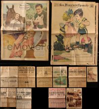 7f0414 LOT OF 12 NEWSPAPERS 1910s-1940s filled with great images & articles!