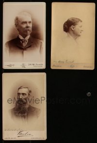 7f0513 LOT OF 3 CABINET CARDS 1878-1891 cool images from 129+ years ago!