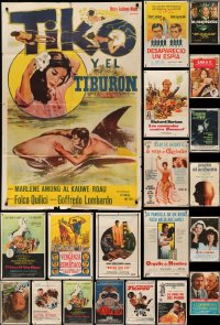 7f0111 LOT OF 23 FOLDED ARGENTINEAN POSTERS 1960s-1980s great images from a variety of movies!